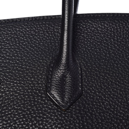 Hermes Taurillon Clemence Birkin 35 Black 13 of 32