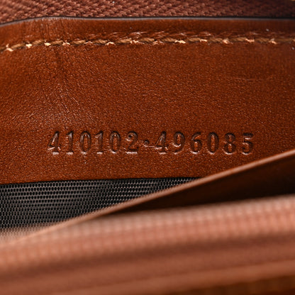 Gucci GG Supreme Monogram Cuoio Toscano Zip Around Wallet Beige Ebony Cuir 7 of 7
