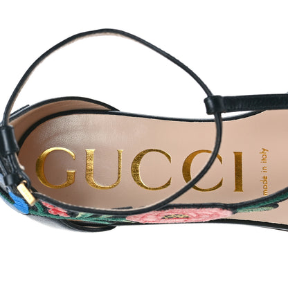 Gucci Nappa Ophelia T-Strap Flat Sandals 36 Black 8 of 10