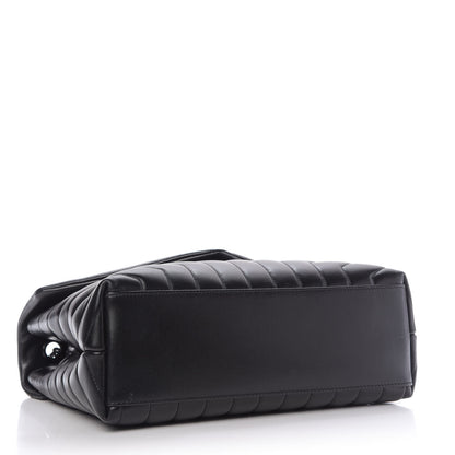 Saint Laurent Calfskin Y Quilted Monogram Medium Loulou Chain Satchel Black 4 of 13