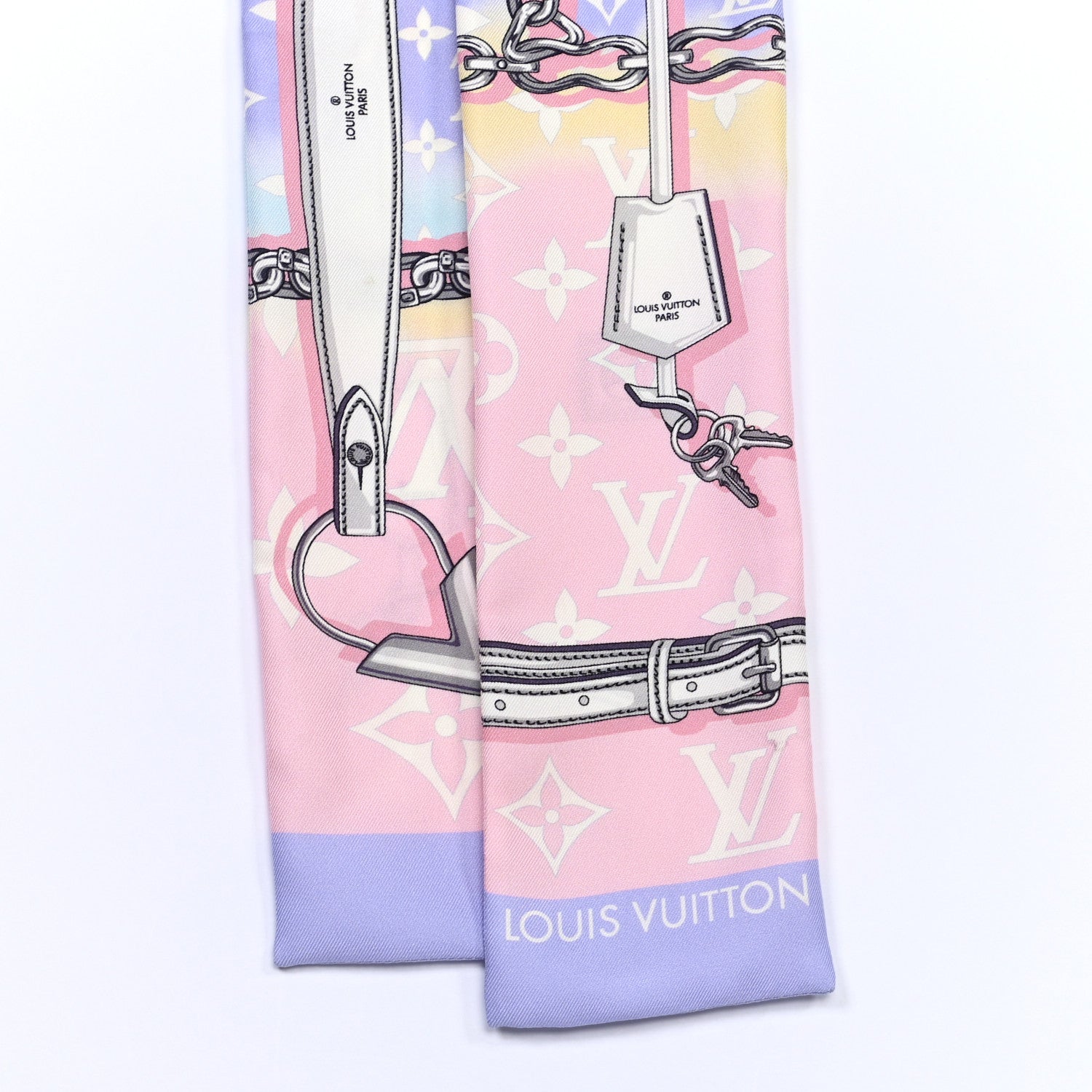 Louis Vuitton Silk Monogram Escale Confidential Bandeau Pink 4 of 6