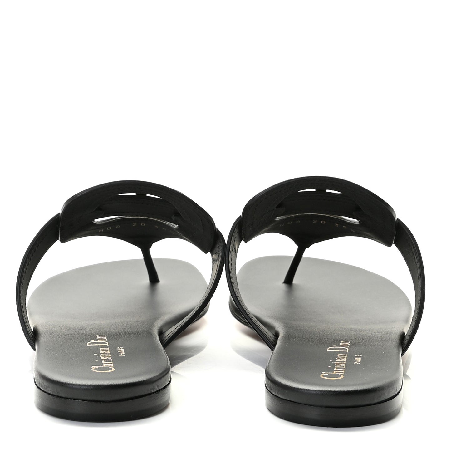Calfskin 30 Montaigne Thong Sandals 35.5 Black