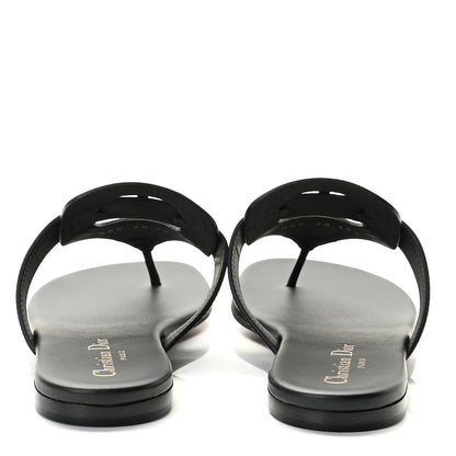 Christian Dior Calfskin 30 Montaigne Thong Sandals 35.5 Black 4 of 8