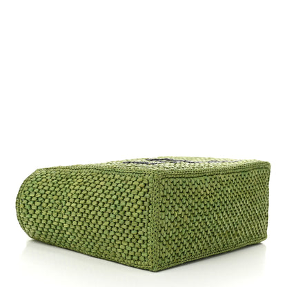 Loewe X PAULA'S IBIZA Raffia Font Tote Green 4 of 9