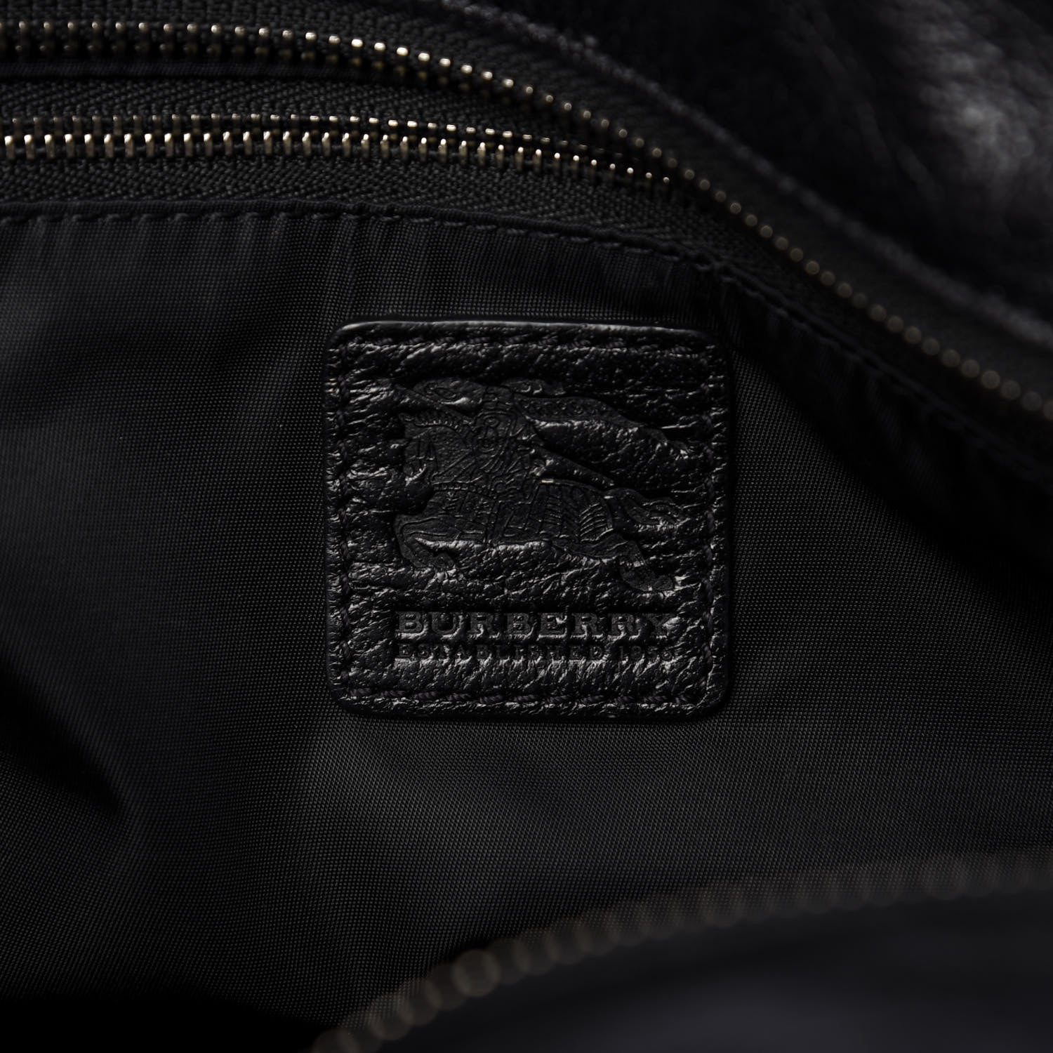 Burberry Nylon Tonal Check Torbitt Tote Black 8 of 16