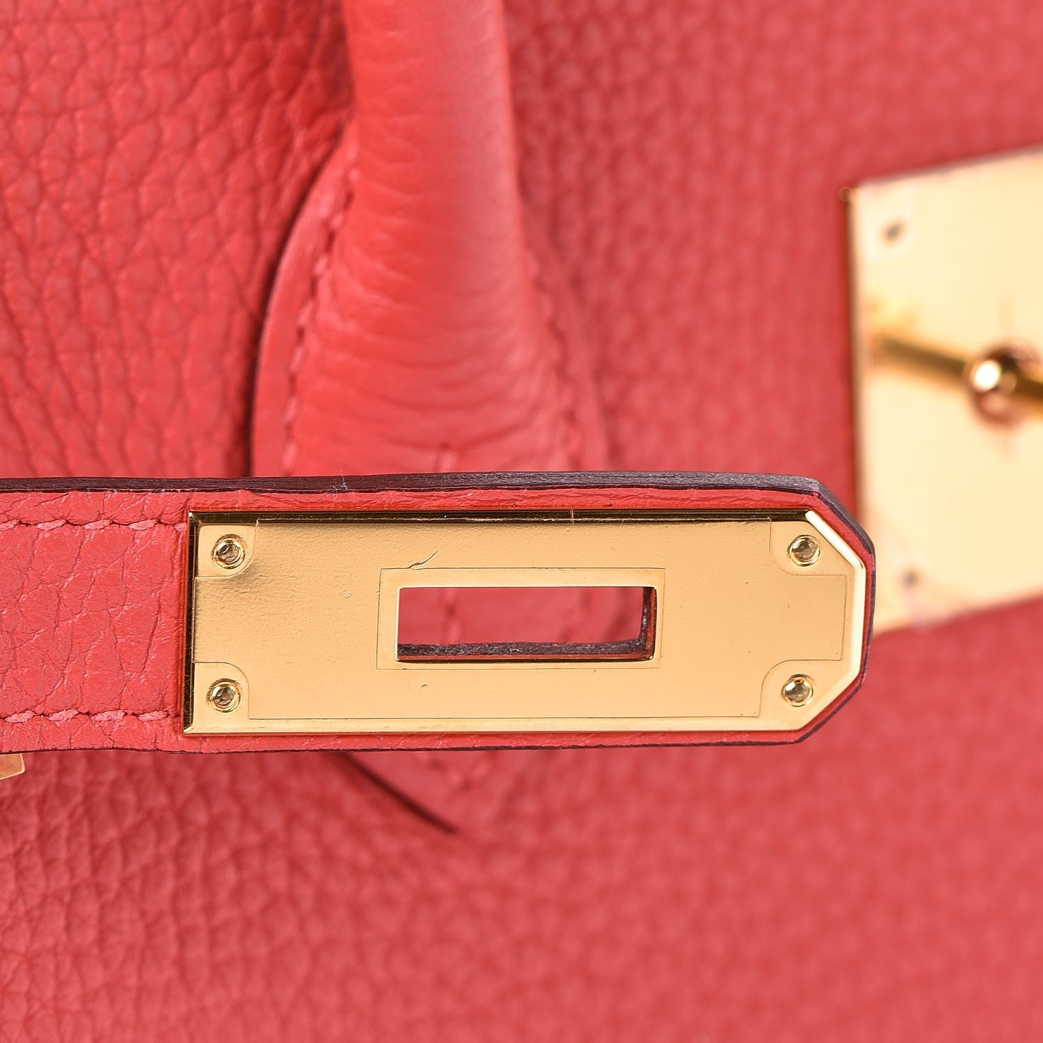 Hermes Taurillon Clemence Birkin 35 Rouge Pivoine 29 of 37