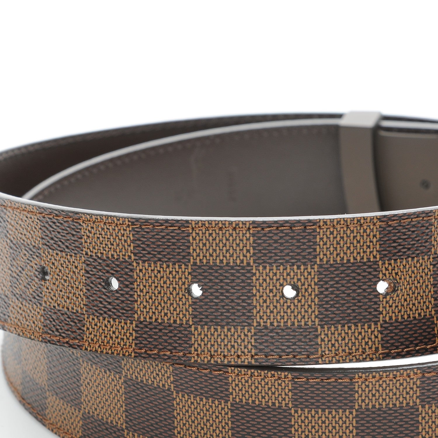 Louis Vuitton Damier Ebene 40mm LV Initiales Belt 95 38 6 of 10