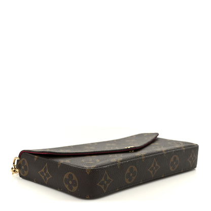 Louis Vuitton Monogram Pochette Felicie Chain Wallet Fuchsia 5 of 15