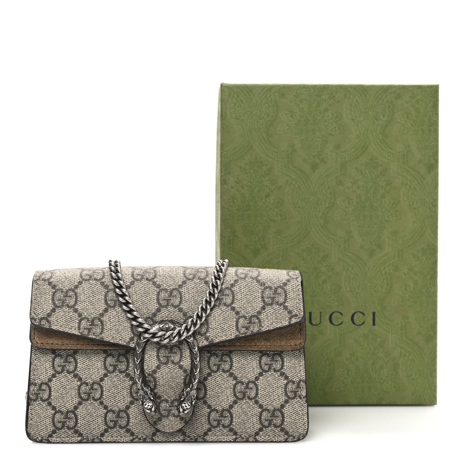 Gucci GG Supreme Monogram Super Mini Dionysus Shoulder Bag Taupe 11 of 11