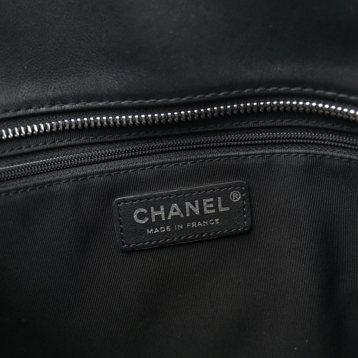 Chanel Calfskin Quilted Ultra Pocket Shopping Tote Black 6 of 12