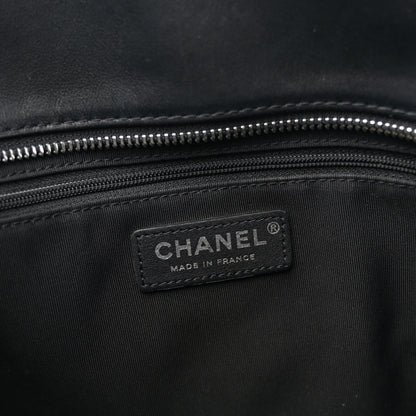 Chanel Calfskin Quilted Ultra Pocket Shopping Tote Black 6 of 12