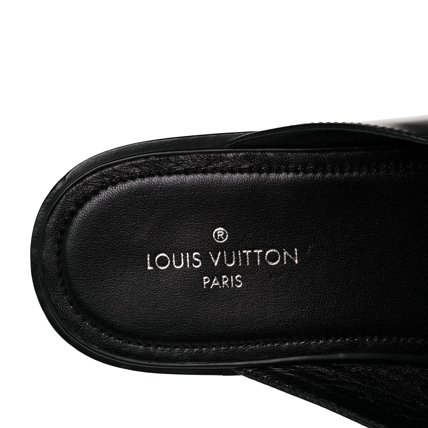 Louis Vuitton Calfskin Major Open Back Loafer 8 Black 7 of 8