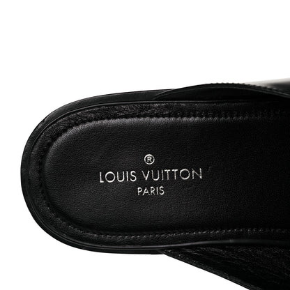 Louis Vuitton Calfskin Major Open Back Loafer 8 Black 7 of 8
