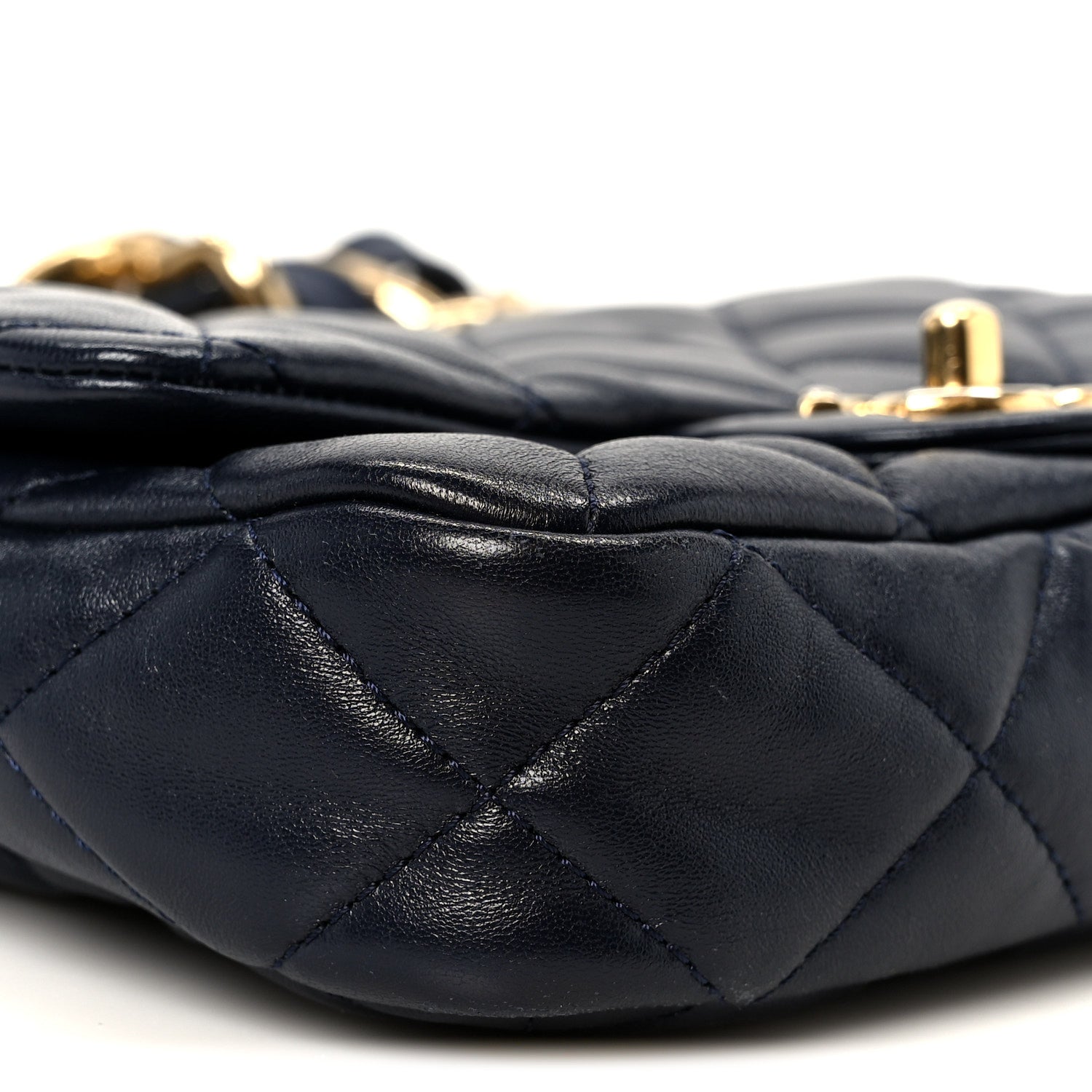 Chanel Lambskin Quilted Small Funky Town Flap Blue 9 of 10