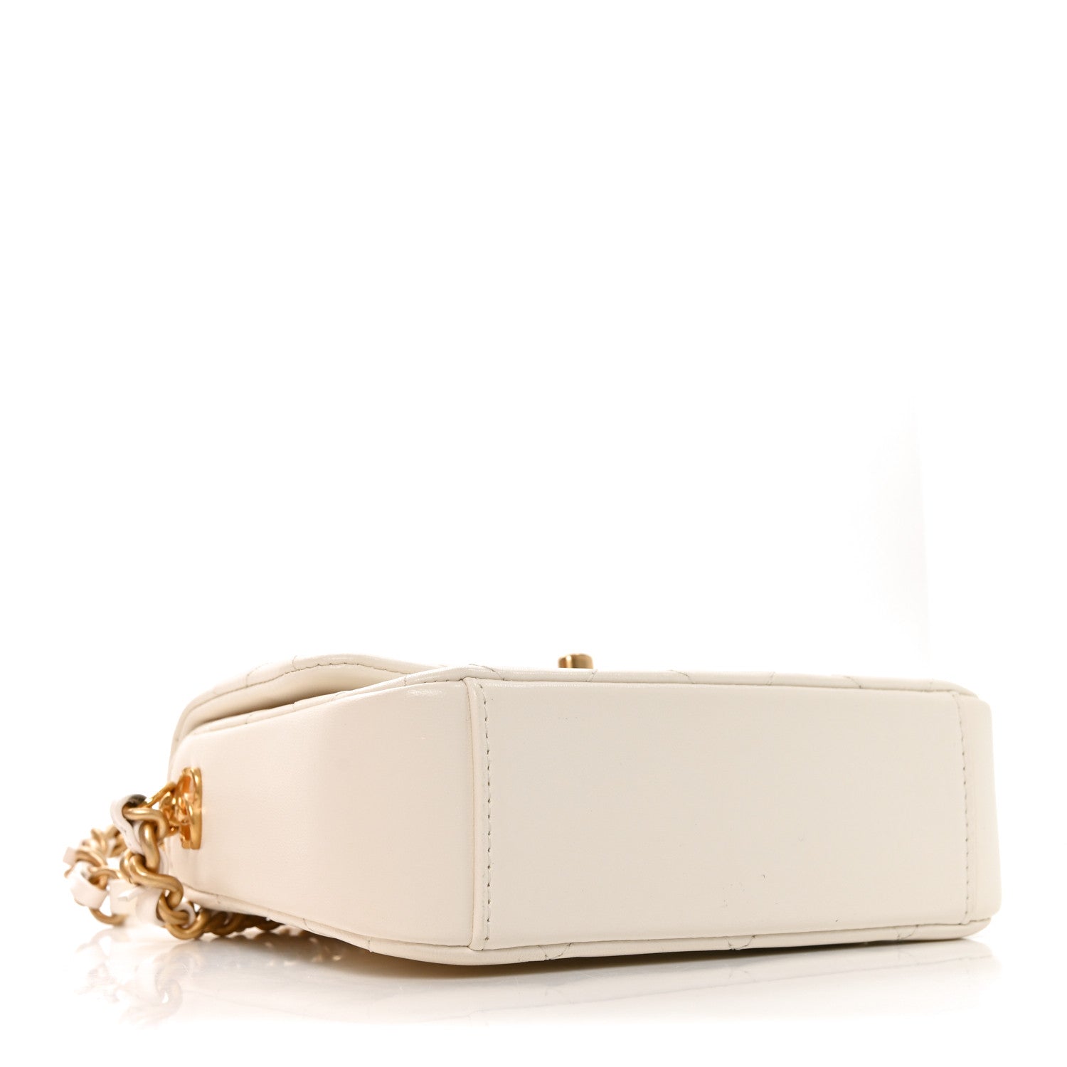 Chanel Lambskin Quilted Mini Side Note Flap White 4 of 11