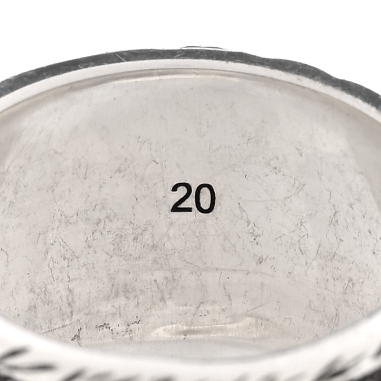 Gucci Sterling Silver Resin Feline Garden Ring 60 9 Green 5 of 5