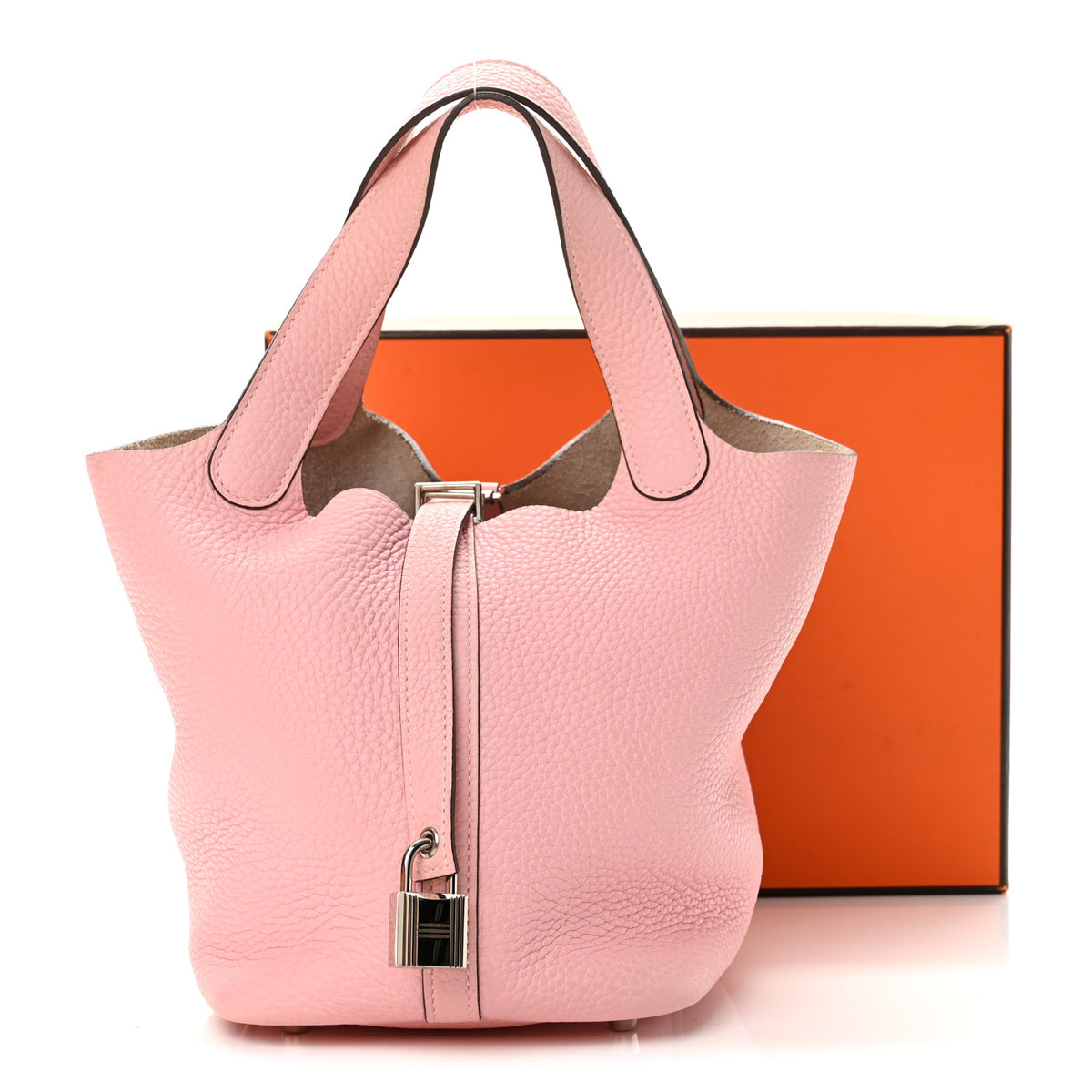 Hermes Taurillon Clemence Picotin Lock 18 PM Rose Sakura 14 of 14
