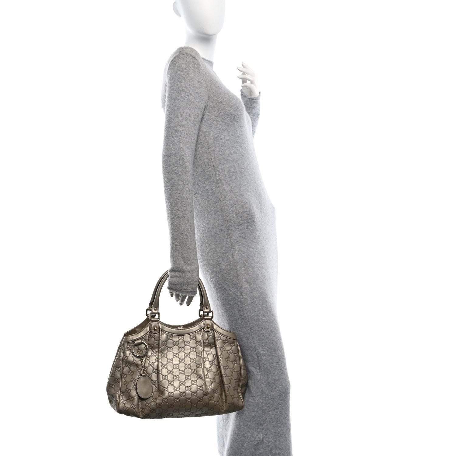 Gucci Guccissima Medium Sukey Tote Champagne 2 of 13