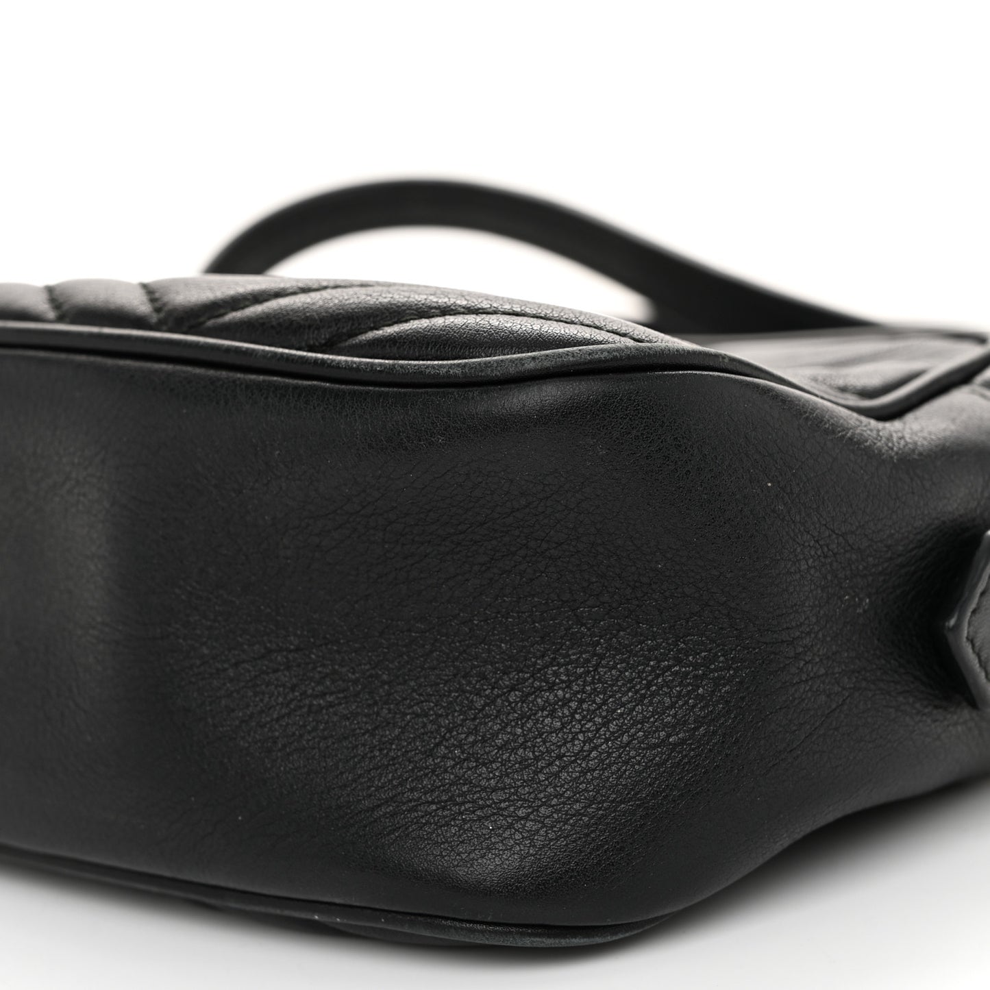 Calfskin Matelasse Small GG Marmont Chain Shoulder Bag Black