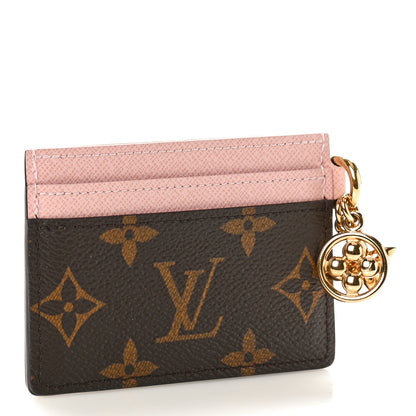 Louis Vuitton Monogram LV Charms Card Holder Rose Ballerine 3 of 9