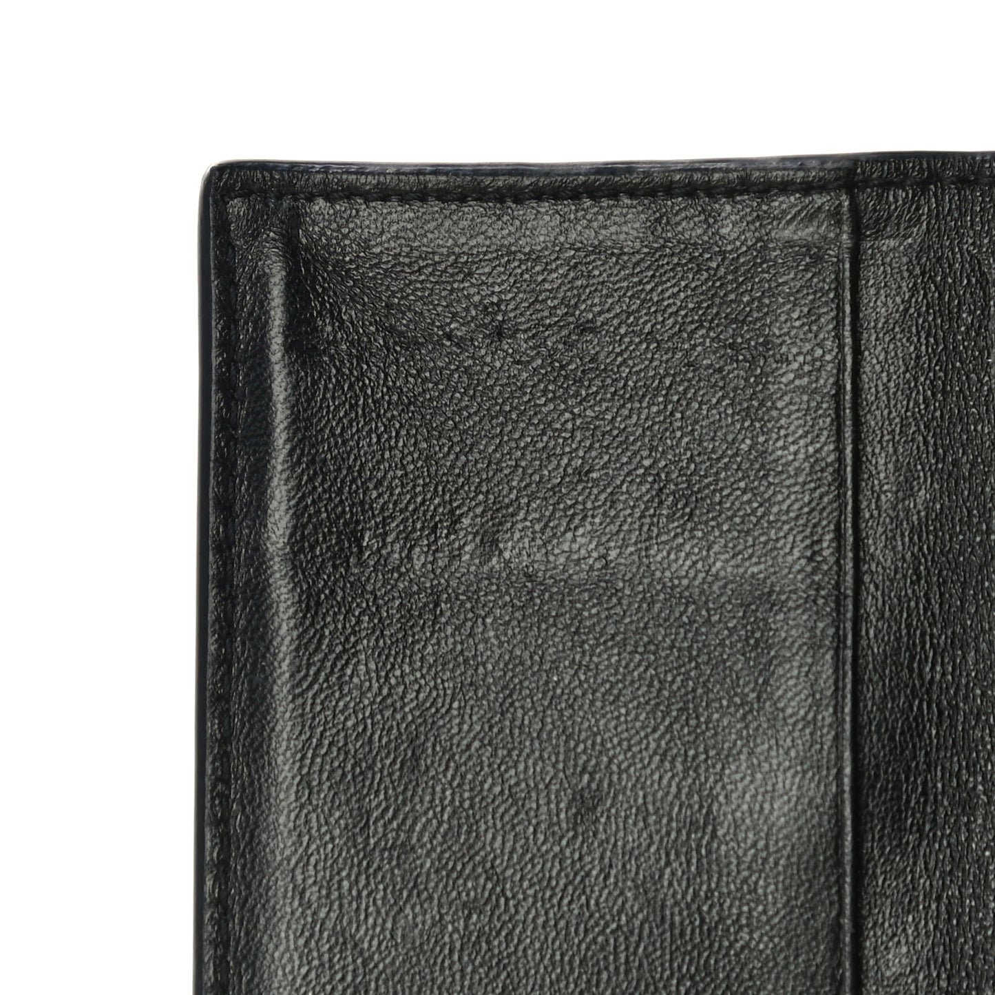 Calfskin Crocodile Embossed Key Holder Wallet Black
