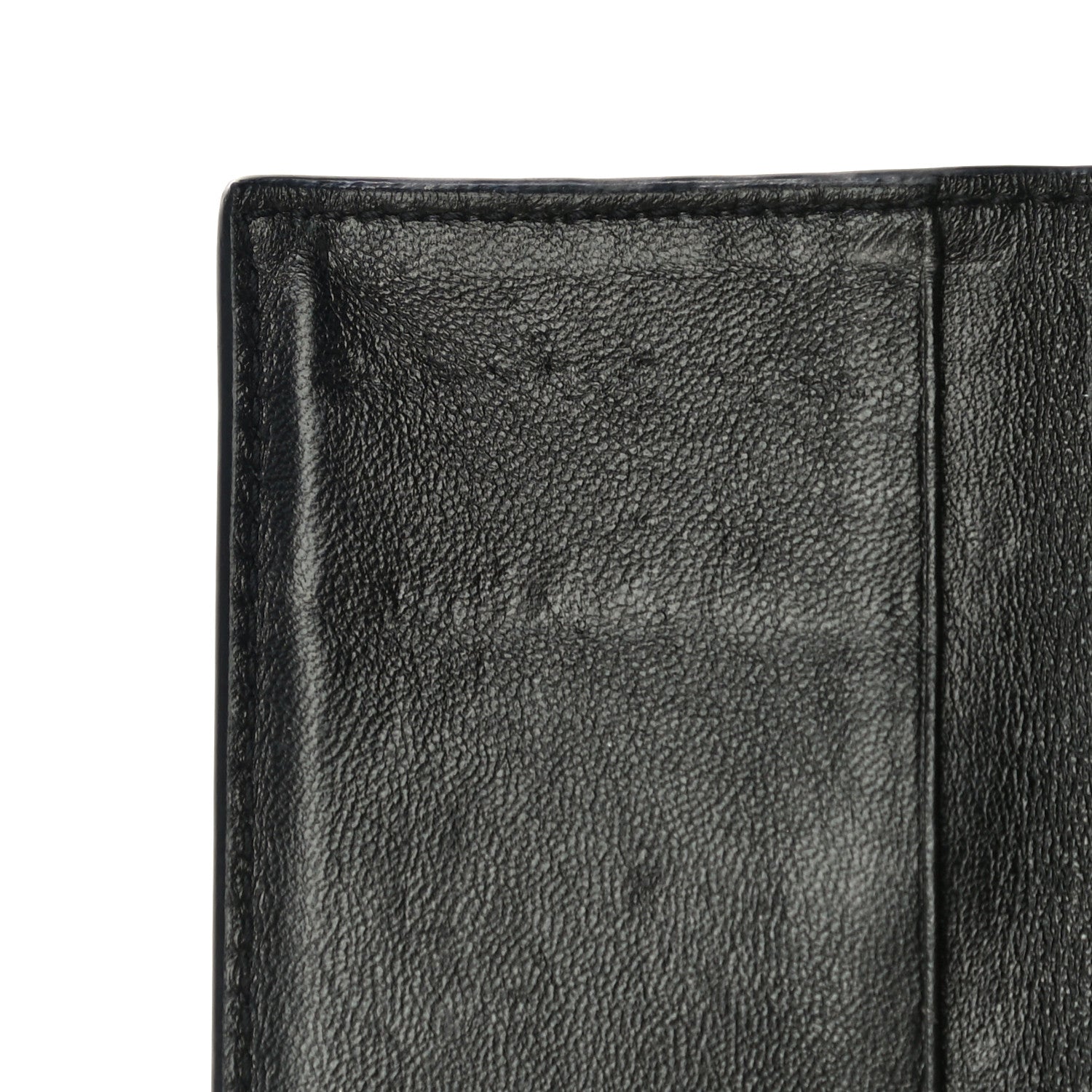 Saint Laurent Calfskin Crocodile Embossed Key Holder Wallet Black 10 of 11