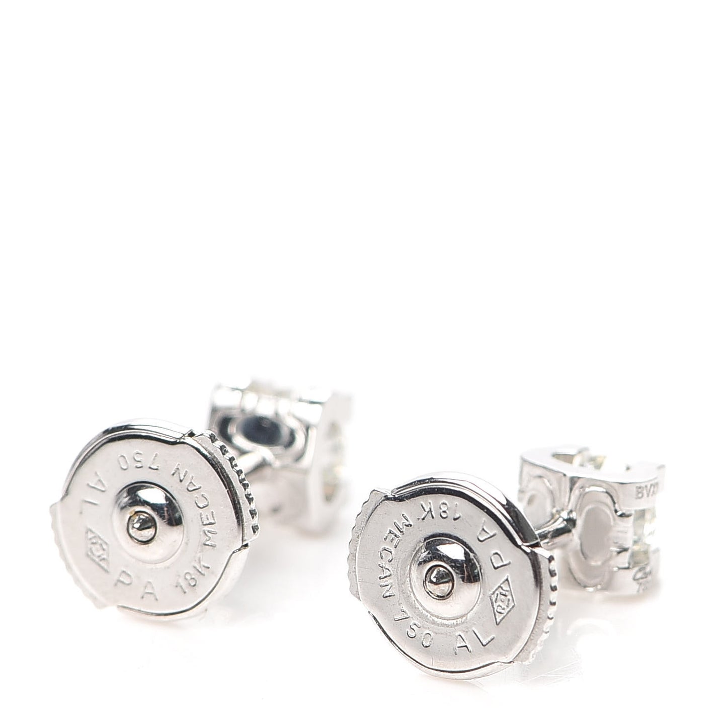 18K White Gold Diamond .47ctw C De Cartier Earrings