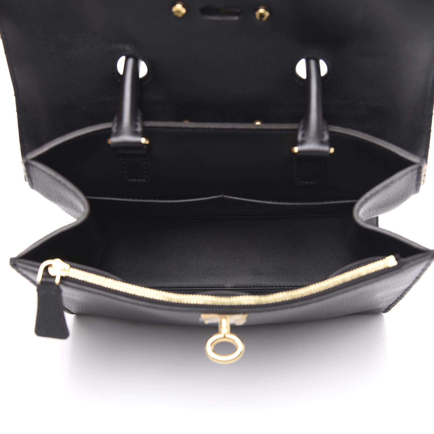 Louis Vuitton Calfskin Taurillon Studded City Steamer One Handle Bag Black 5 of 10