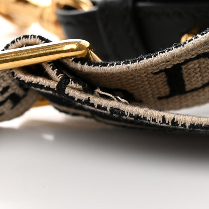 Christian Dior Canvas Embroidered Shoulder Strap Black 6 of 13
