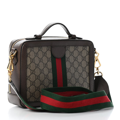 Gucci GG Supreme Web Small Ophidia Top Handle Shoulder Bag Brown 3 of 9