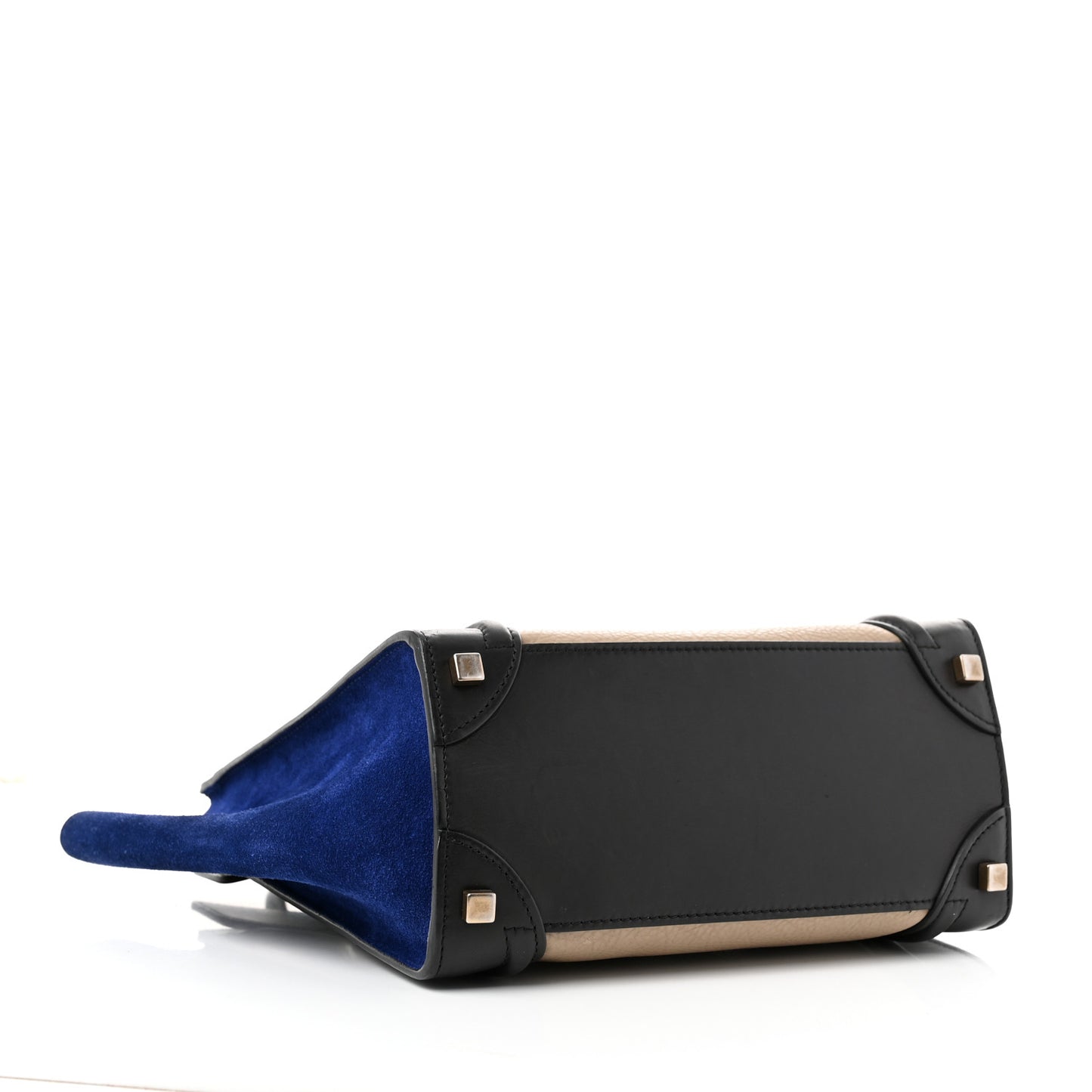 Elephant Calfskin Suede Micro Tri-Color Luggage Sand