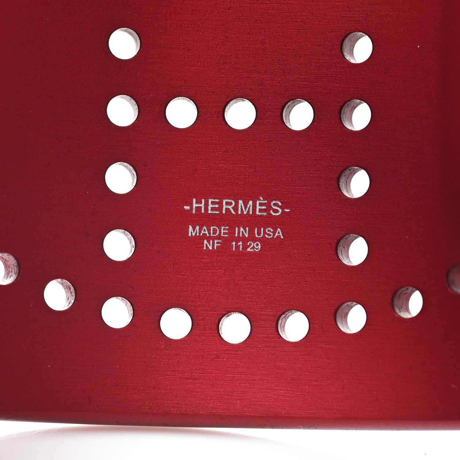 Hermes Aluminium Evelyne Sunset Cuff Bracelet T2 Rouge H 4 of 5