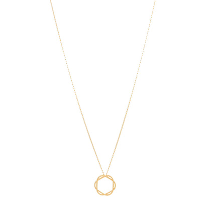 Roberto Coin 18K Yellow Gold Barocco Twisted Circle Necklace 1 of 3