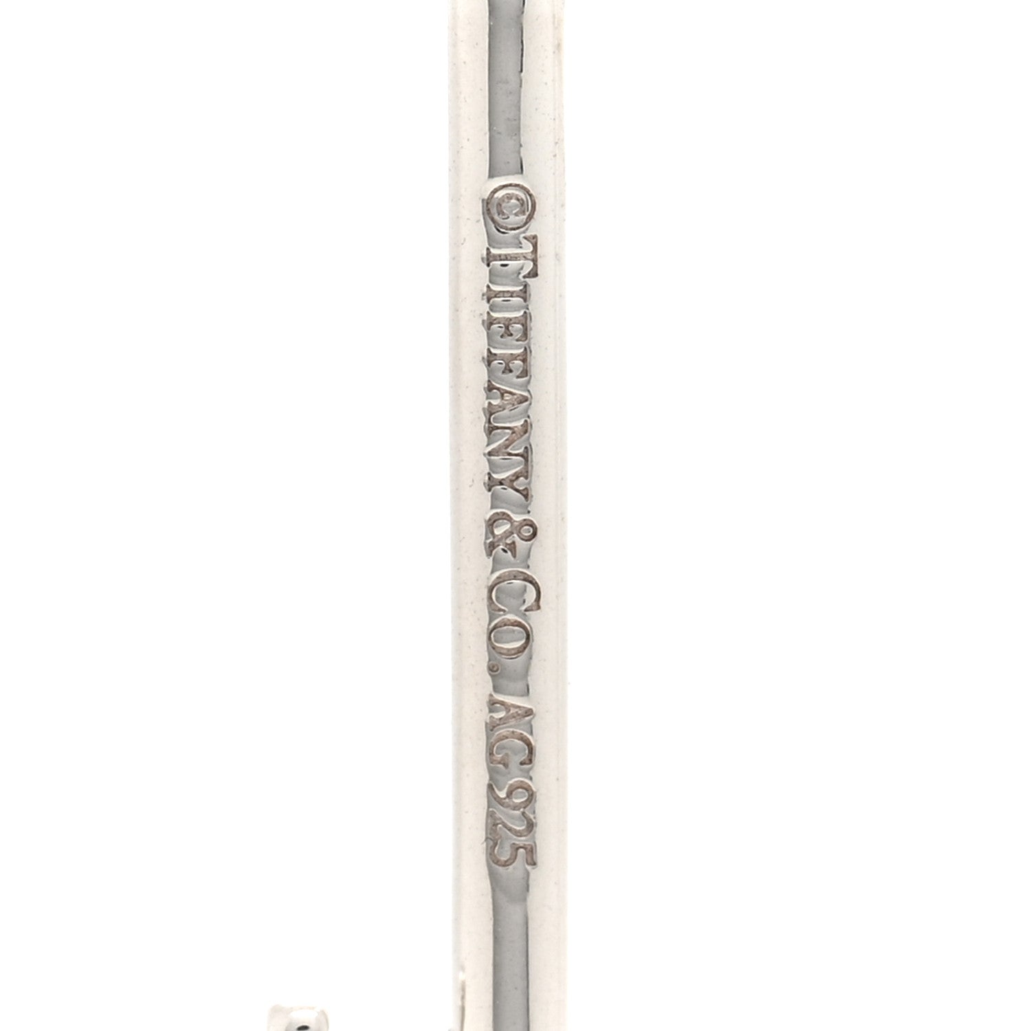 Tiffany Sterling Silver Enamel Beaded Trefoil Key Pendant Lavender 3 of 4