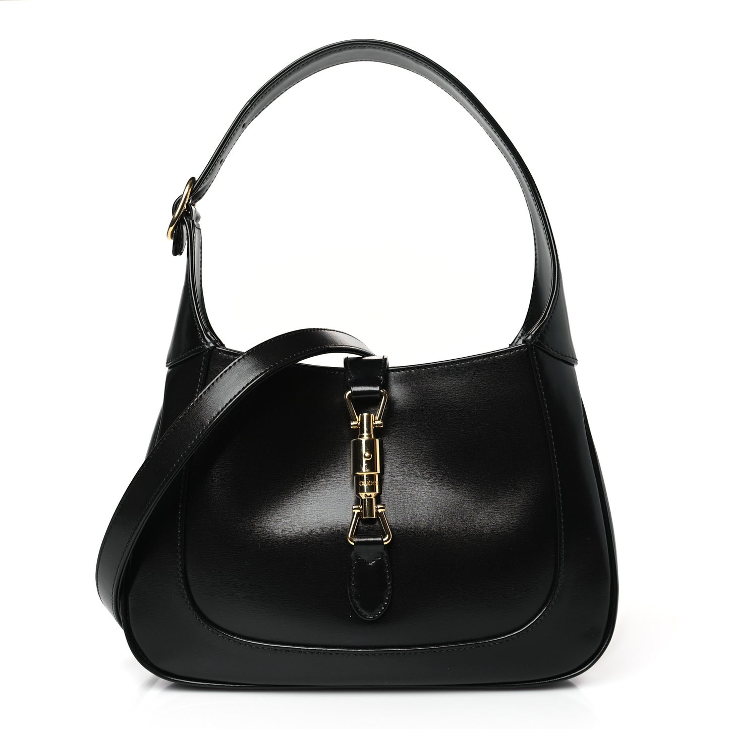 Boarded Dyana Lux Calfskin Small Jackie 1961 Hobo Black