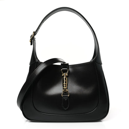 Gucci Boarded Dyana Lux Calfskin Small Jackie 1961 Hobo Black 1 of 9