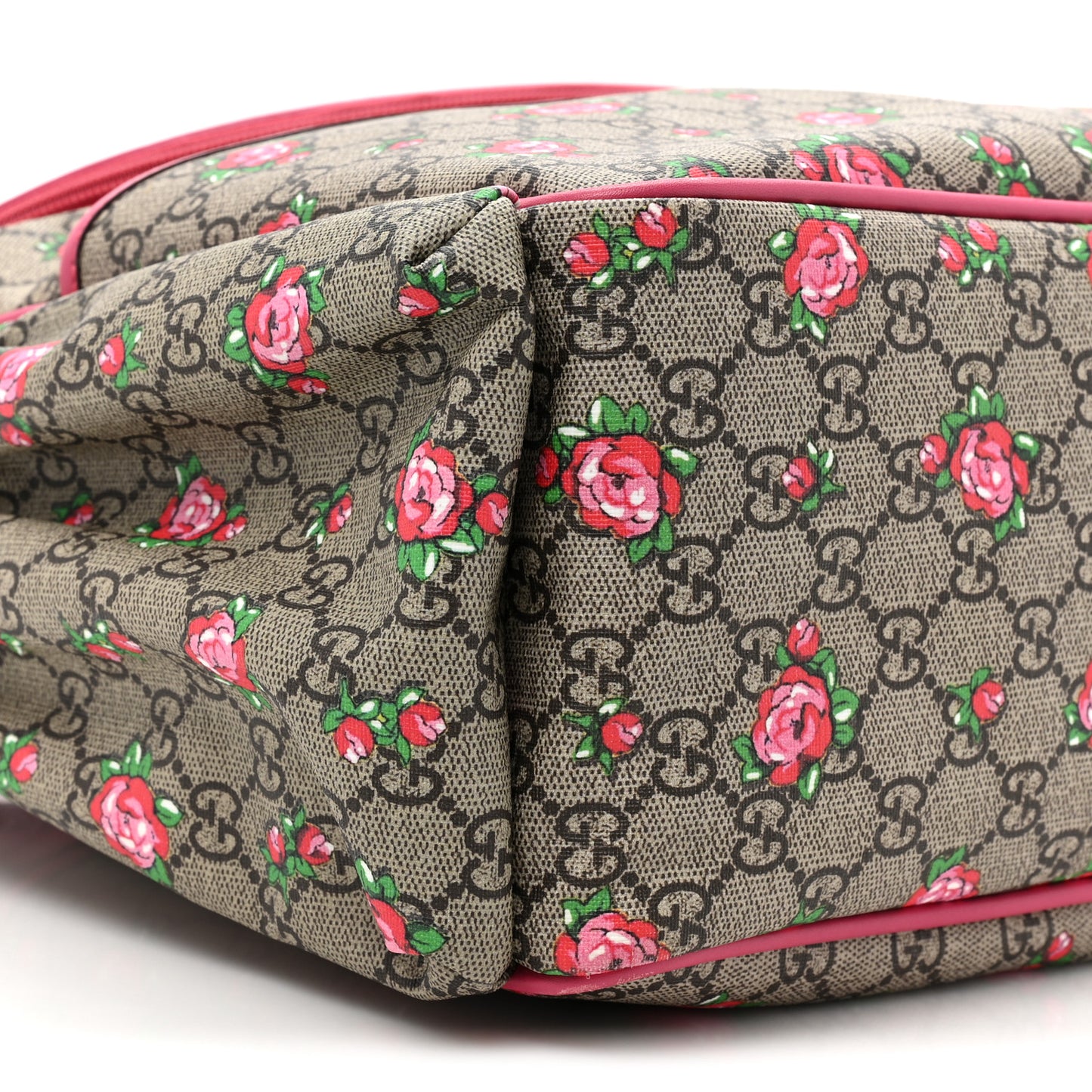 GG Supreme Monogram Rose Bud Diaper Bag Pink