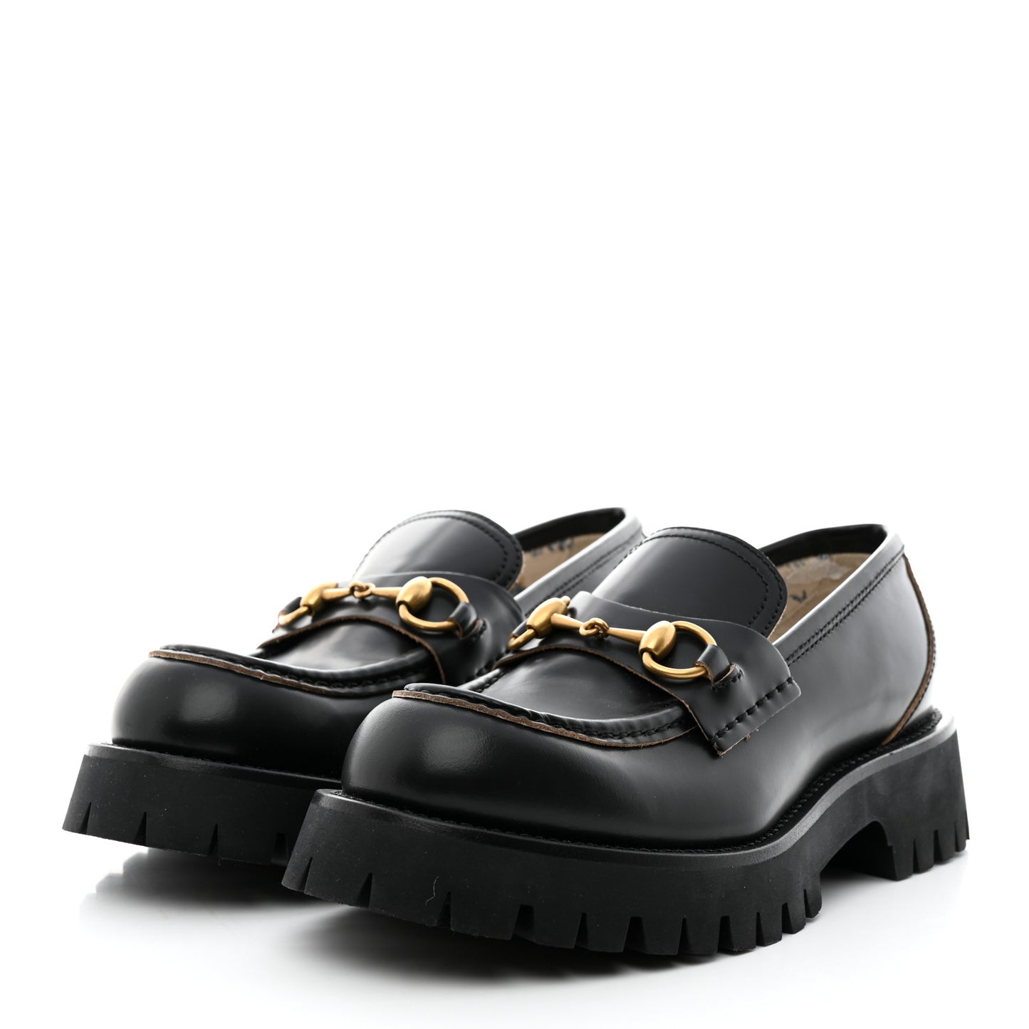 Cordovan Lux Womens Harald Horsebit 25mm Platform Loafers 38 Black