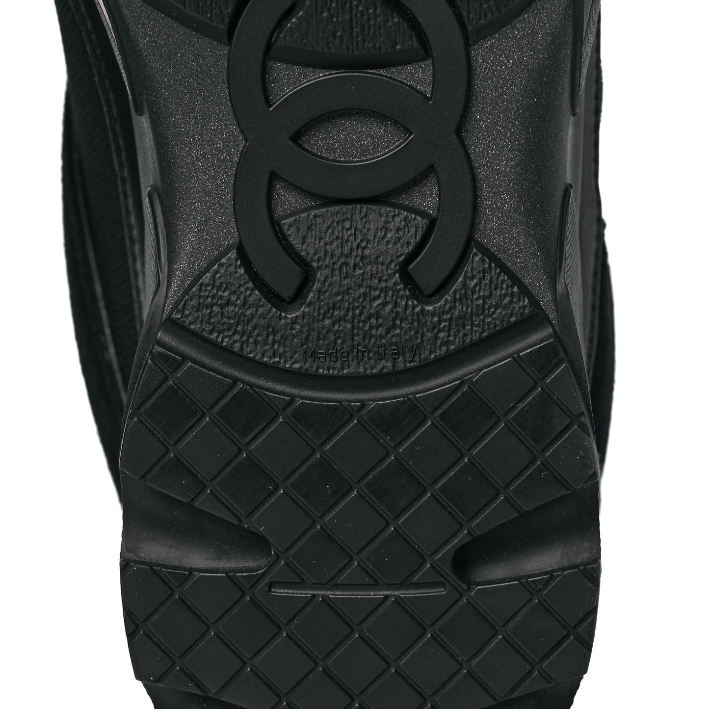 Toile Suede Calfskin CC Sneakers 40.5 Black