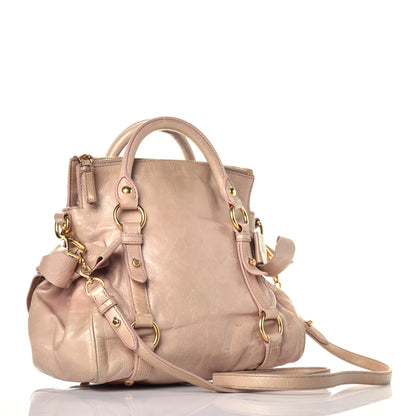 Miu Miu Vitello Lux Mini Bow Bag Cipria 5 of 12