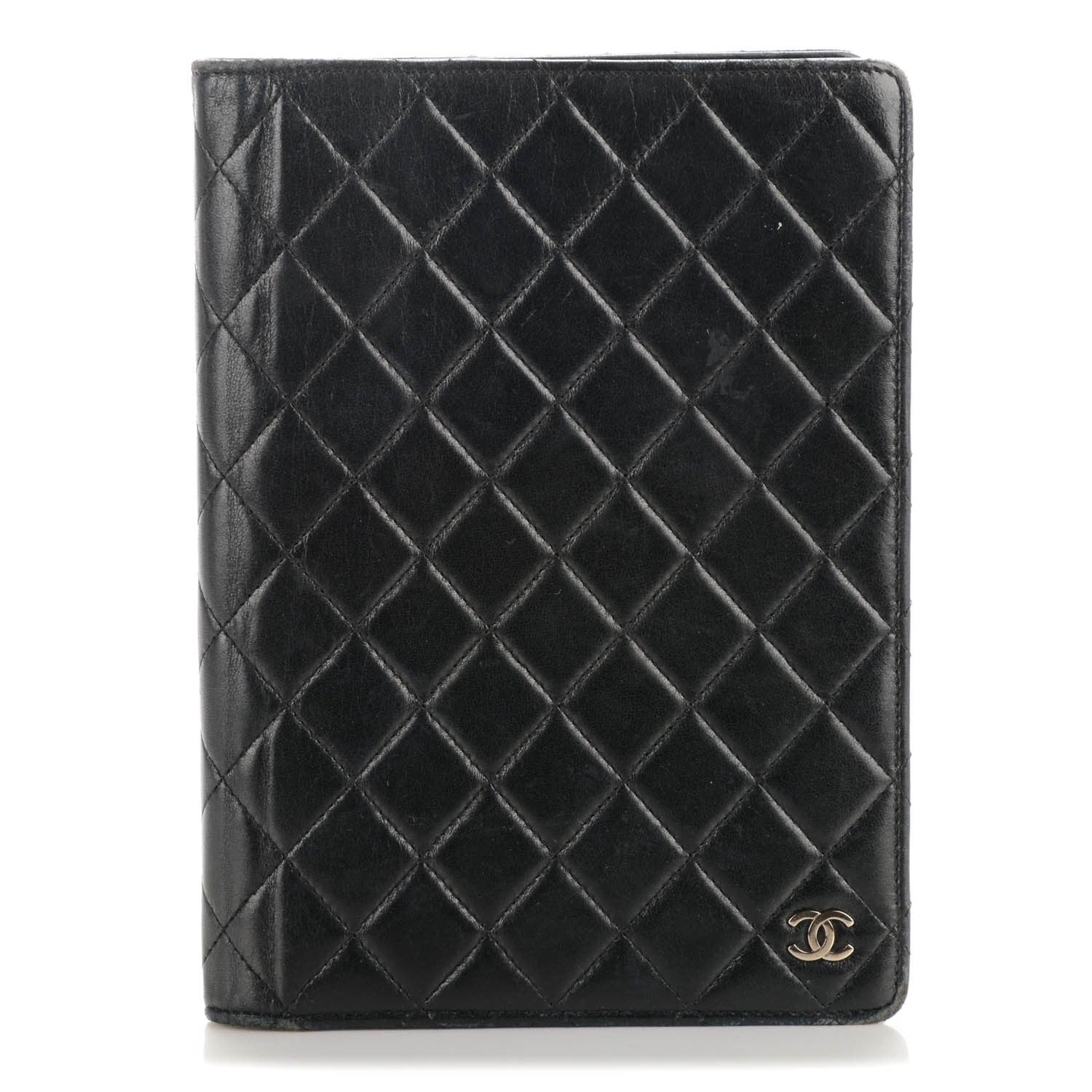 Chanel Lambskin Quilted Large Agenda Cover Black 1 of 8