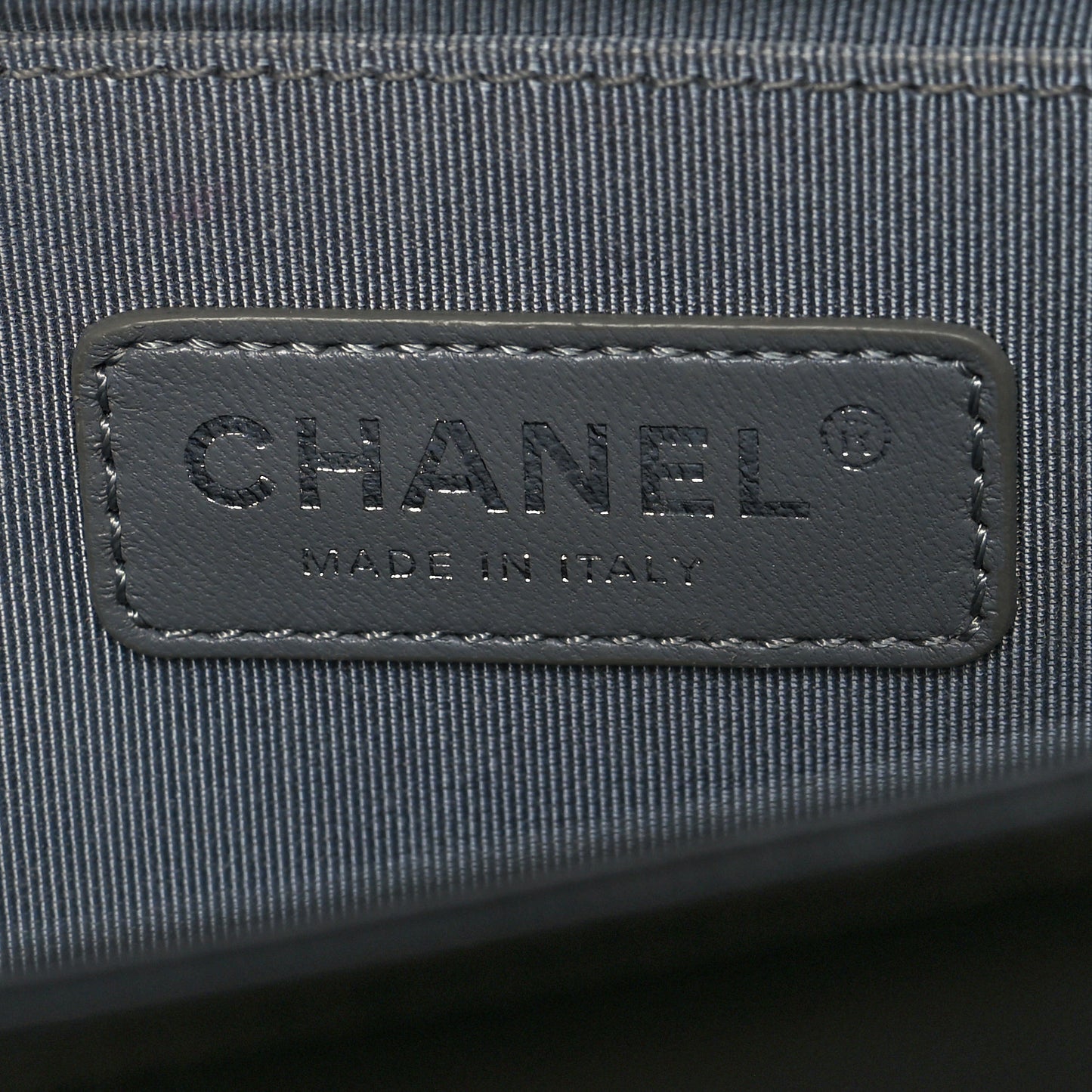 Calfskin Chevron Quilted Medium Boy Flap Black