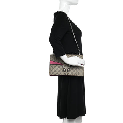 Gucci GG Supreme Monogram Small Dionysus Shoulder Bag Pink 2 of 14