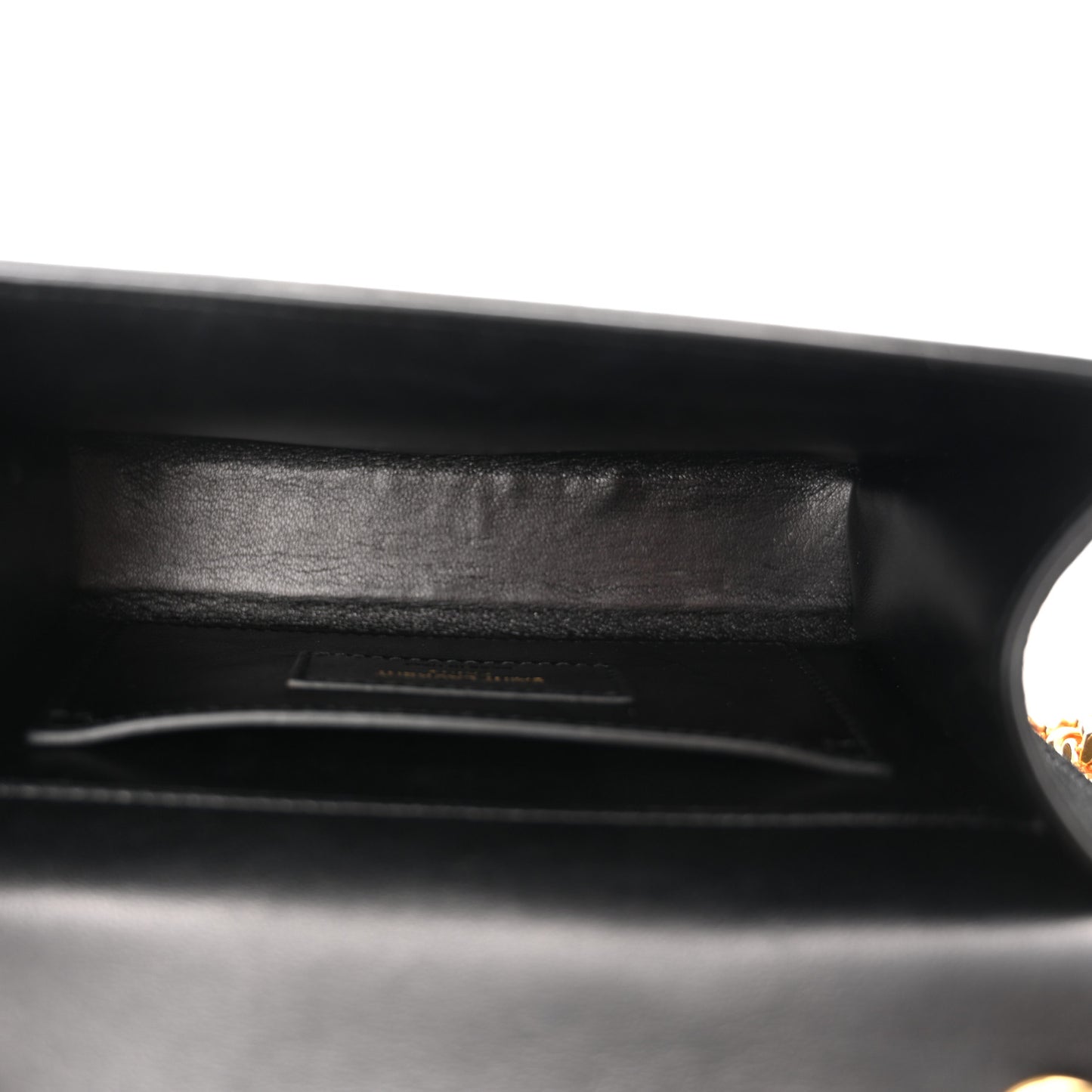 Suede Small Classic Monogram Kate Tassel Satchel Black