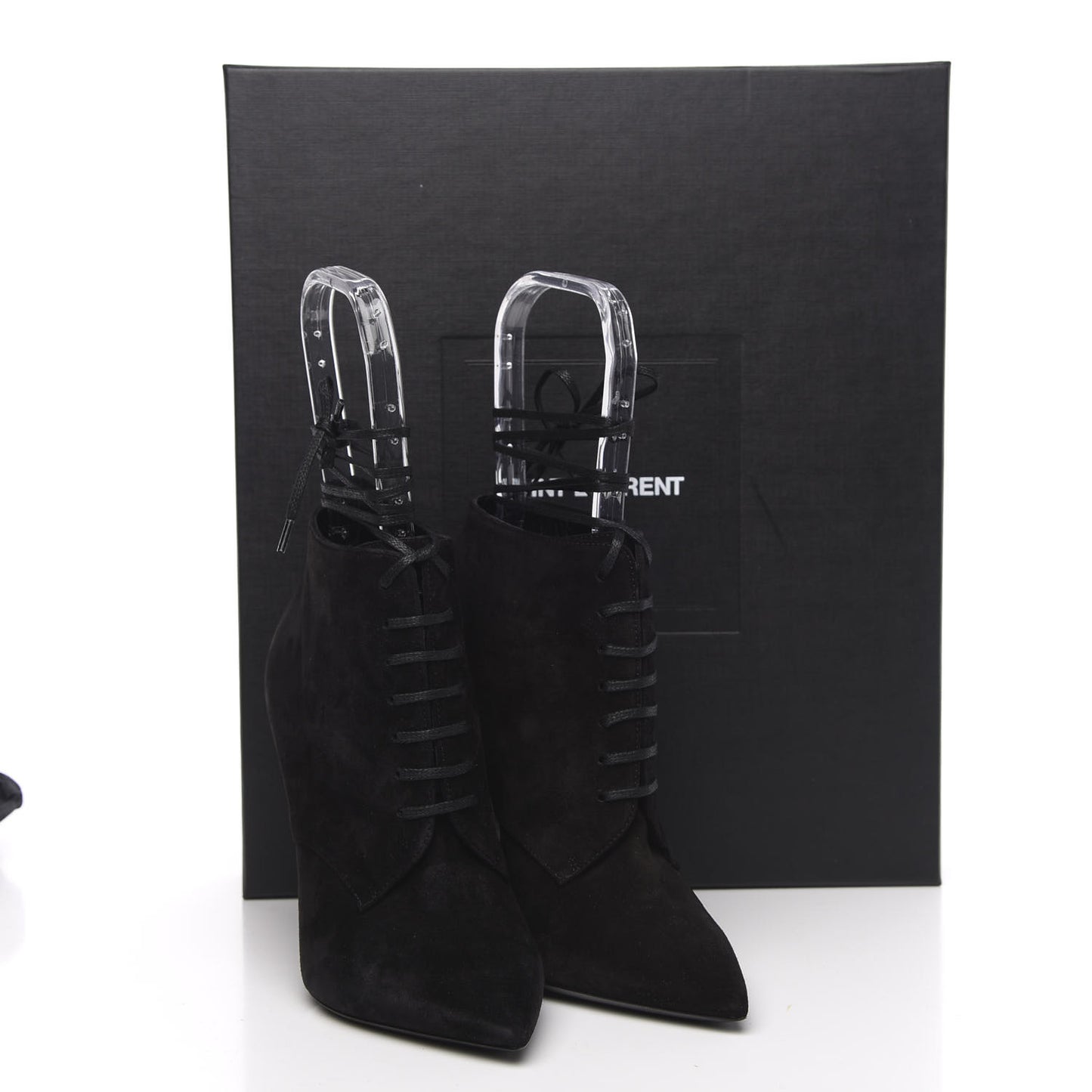 Suede Kiki Lace-Up Ankle Boot 36 Black