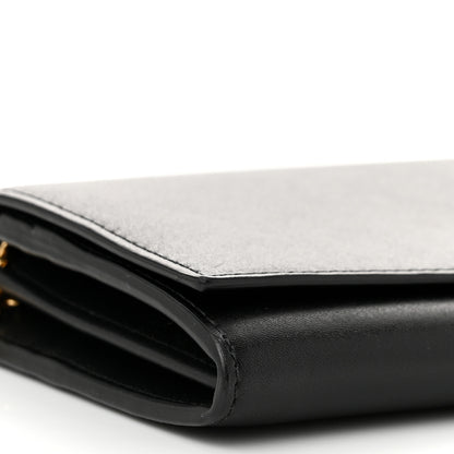 Fendi Vitello Liberty Century Lucido By The Way Continental Wallet On Chain Black 9 of 11