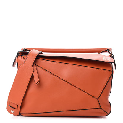 Loewe Calfskin Medium Puzzle Bag Coral 1 of 10