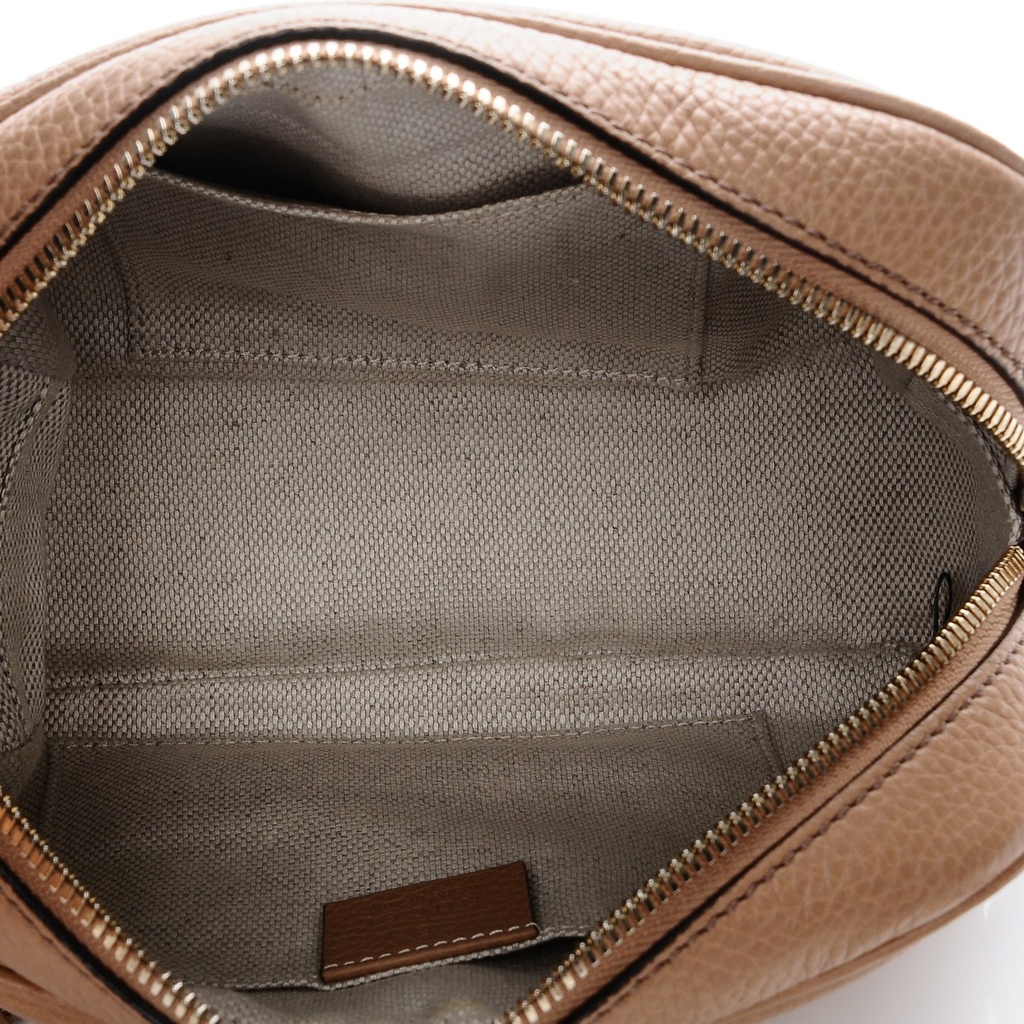 Pebbled Calfskin Small Soho Disco Bag Rose Beige