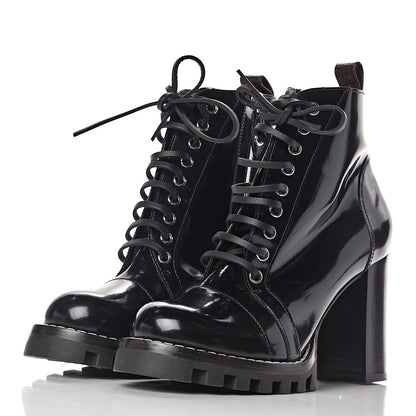 Louis Vuitton Patent Calfskin Star Trail Ankle Boots 38.5 Black 3 of 10