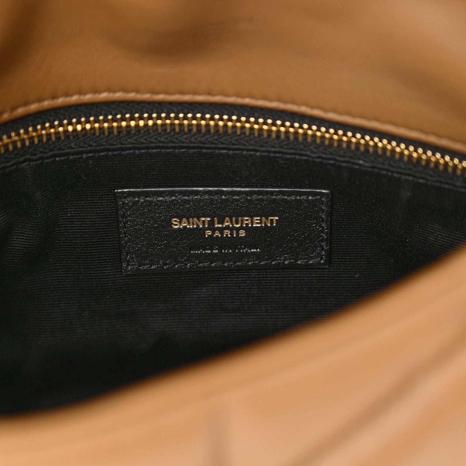Saint Laurent Lambskin Quilted Toy Loulou Puffer Monogram Chain Satchel Dark Cork 6 of 10